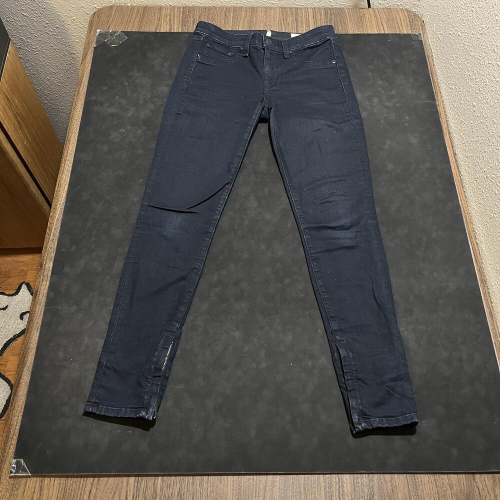Rag & Bone Jeans Ankle Zippers Legging Zip Womens 27 Dark Wash Made USA E10-6032